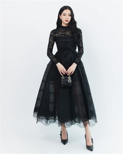 dior black dress with belt|jisoo black dress Dior.